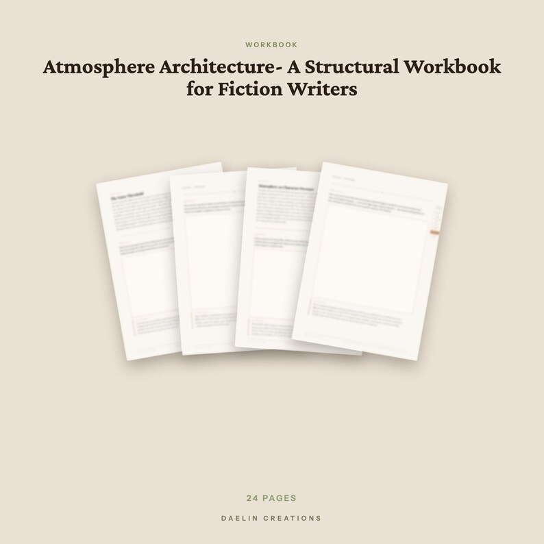 Atmosphere Architecture Workbook | Printable PDF | Scene-Building Craft Exercises | Novel Planner | Goodnotes PDF image 4