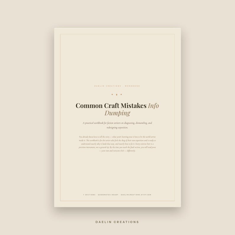 Cuaderno de ejercicios para optimizar la exposición en tu novela / Ejercicios prácticos para dominar la narrativa / PDF imprimible / Descarga digital / PDF de Goodnotes imagen 2