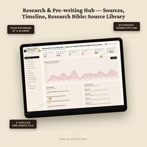 Research and Pre-writing Hub | Sources, Timeline, Research Bible | Source Library | Fact Cards, Timeline Conflicts, Writer Research Bible image 6