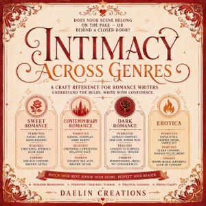 Guide d'écriture romantique | L'intimité à travers les genres | Niveaux de sensualité | Règles des scènes | Planificateur de roman image 2