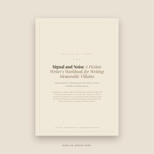 Signal and Noise| Workbook for Writing Memorable Villains | Printable PDF | GoodNotes image 3