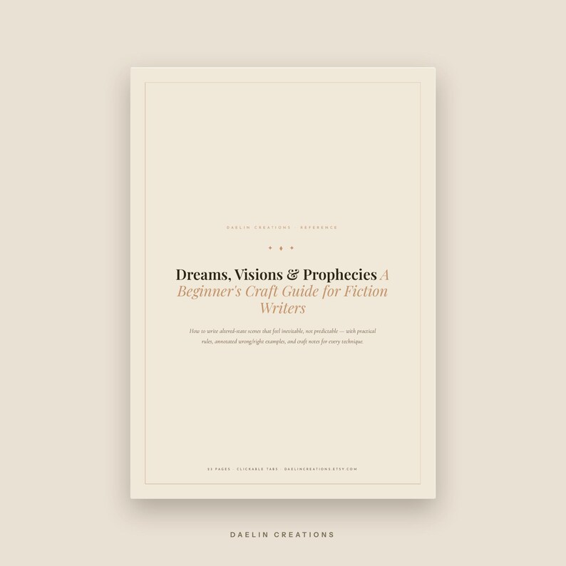 Leitfaden zum Schreiben von Träumen, Visionen und Prophezeiungen – Nachschlagewerk für Fantasy- und Literaturautoren Bild 3