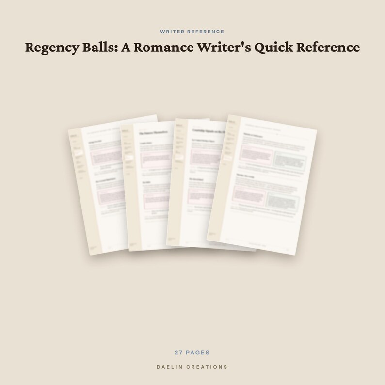 Naslagwerk voor Regency-balschrijvers: etiquette, danskaarten en sociale signalen afbeelding 5