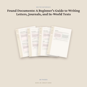 Found Documents Writing Guide | Letters Journals & In-World Texts | Printable Worldbuilding Workbook for Fiction Writers image 4
