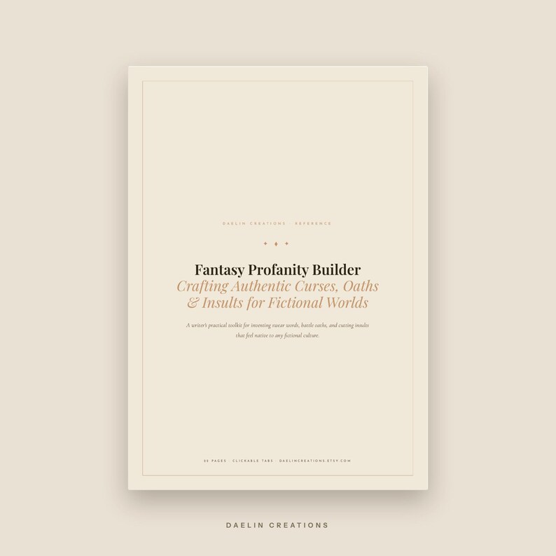 Creador de palabrotas de fantasía: Crea maldiciones, juramentos e insultos auténticos para escritores de ficción / Guía de referencia para la creación de mundos imagen 3