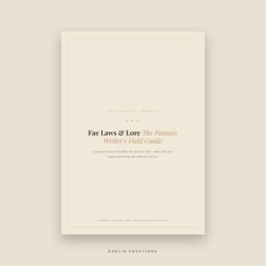 Älvregler och lore — Referensguide för fantasyförfattare | Fair Folk Bargains Namn Järnskulder Världsbyggande bild 3