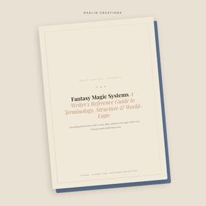 Naslagwerk voor fantasy-magiesystemen | Terminologie, regels en wereldlogica | Printbare PDF | Romanplanner | Goodnotes PDF afbeelding 3