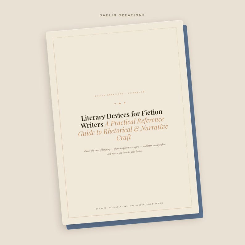 Literary Devices | Rhetorical & Narrative Craft | Novel Planner | Romance Reference Guide | Goodnotes PDF image 3