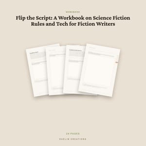Science Fiction Writing Workbook Printable PDF Sci-Fi Worldbuilding Rules Tech Pacing Exercises for Fiction Writers Novel Planner image 4