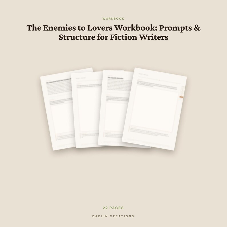 Cuaderno de escritura "De enemigos a amantes": sugerencias para la creación de ficción sobre el punto de vista, el arco del personaje y la estructura romántica. imagen 4