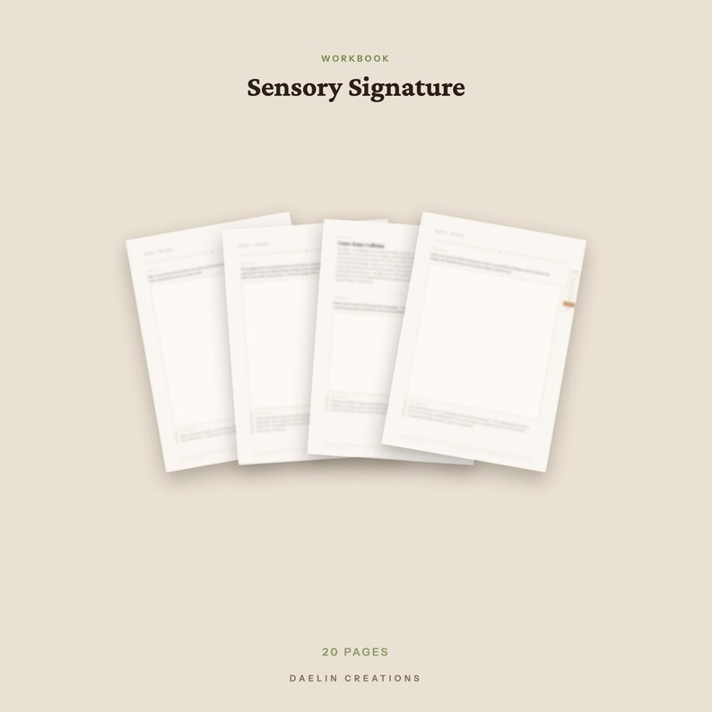 Sensory Signature | Fiction Writing Workbook PDF | Sensory Description Craft Exercises | Goodnotes PDF image 2