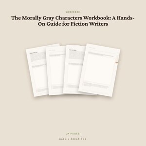 Cuaderno de trabajo sobre personajes moralmente ambiguos / PDF imprimible para escritura de ficción / Ejercicios de desarrollo de personajes / PDF de Goodnotes imagen 2