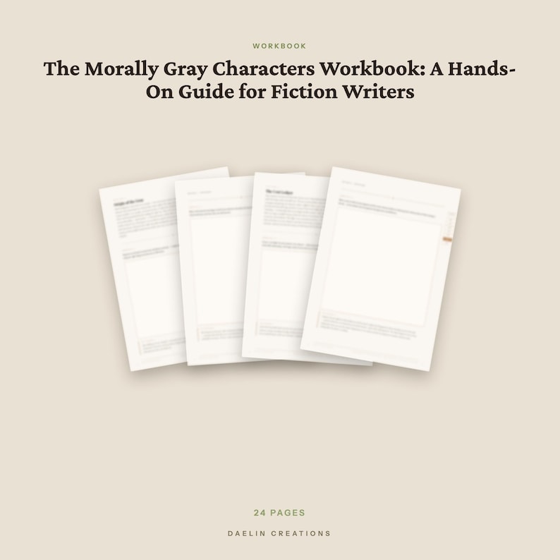 Cuaderno de trabajo sobre personajes moralmente ambiguos / PDF imprimible para escritura de ficción / Ejercicios de desarrollo de personajes / PDF de Goodnotes imagen 2
