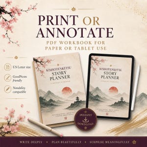 GoodNotes Planner | Kishotenketsu Verhaalplanner | Werkboek voor het schrijven van een roman | Printbaar & Digitaal afbeelding 2