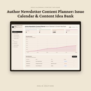 Planificador de contenido para el boletín informativo del autor / Calendario de publicaciones / Banco de ideas de contenido / Segmentación, seguimiento y lanzamiento imagen 2
