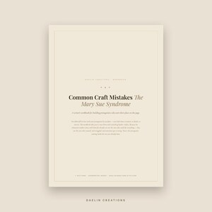 Cuaderno de ejercicios sobre el síndrome de Mary Sue / Ejercicios de escritura de ficción en PDF / Desarrollo de personajes / PDF imprimible / Descarga digital de Goodnotes imagen 2