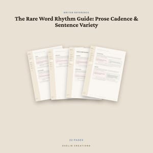 Prose Rhythm and Sentence Variety | Craft Reference Guide | Cadence, Flow and Style PDF image 2