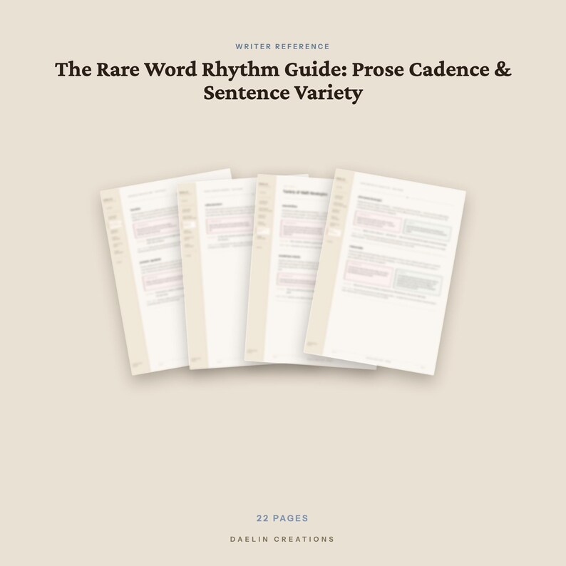 Prose Rhythm and Sentence Variety | Craft Reference Guide | Cadence, Flow and Style PDF image 2
