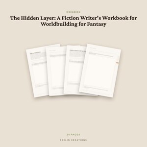 Fantasy Worldbuilding Workbook for Fiction Writers | Thematic Prompts (Printable PDF) image 4