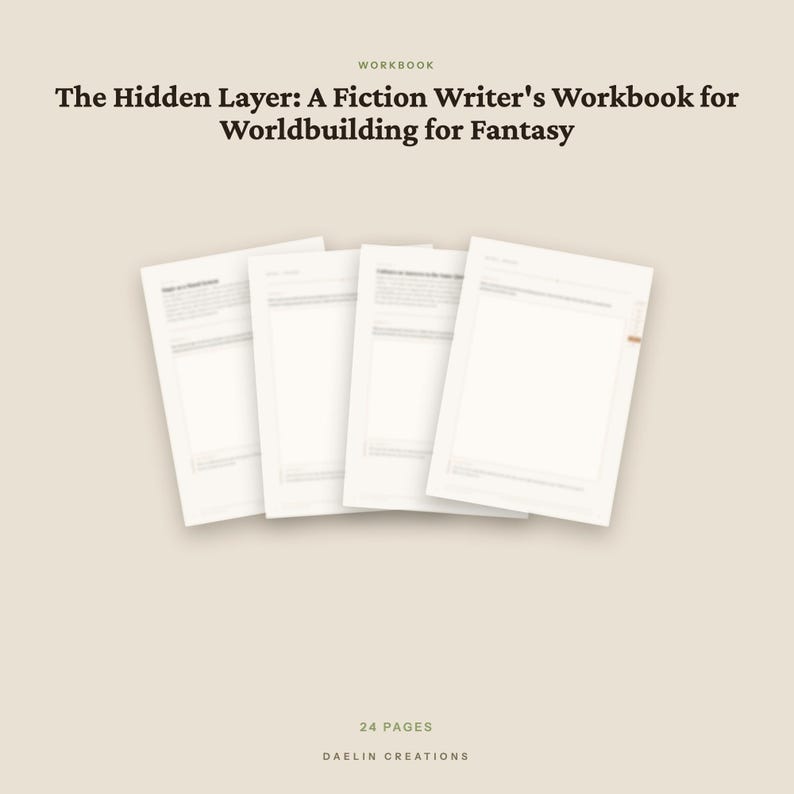 Fantasy Worldbuilding Workbook for Fiction Writers | Thematic Prompts (Printable PDF) image 4