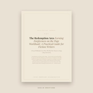 Redemption Arc Workbook for Fiction Writers — Character Change, Forgiveness & Story Structure PDF image 2