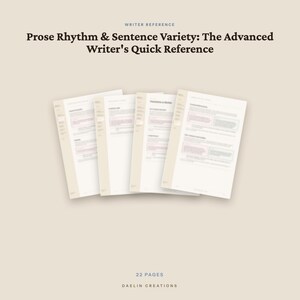 Prose Rhythm and Sentence Variety | Quick Writing Reference | Printable PDF | Goodnotes compatible image 4