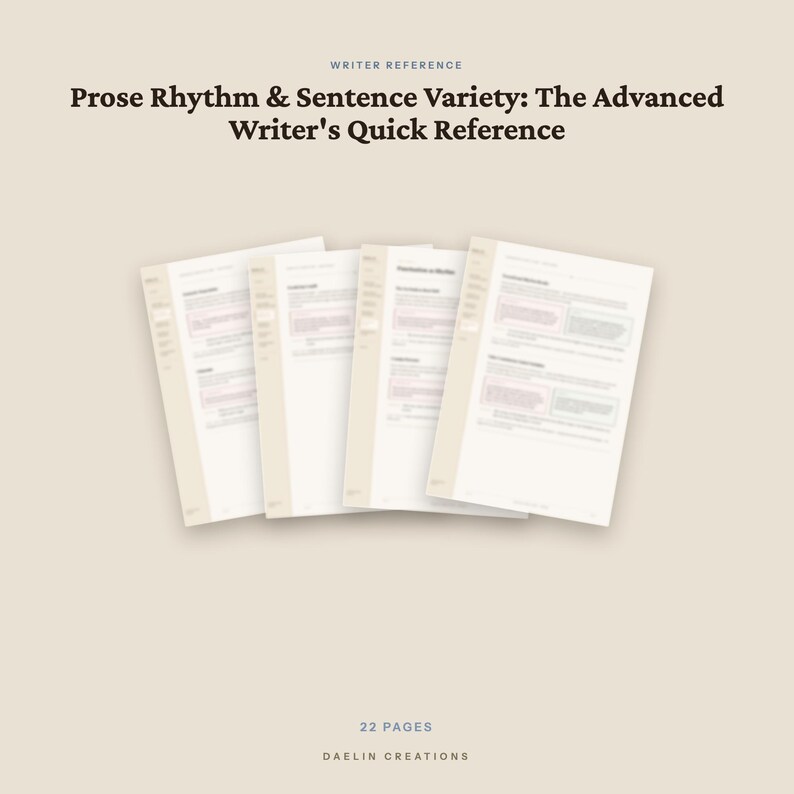 Prose Rhythm and Sentence Variety | Quick Writing Reference | Printable PDF | Goodnotes compatible image 4