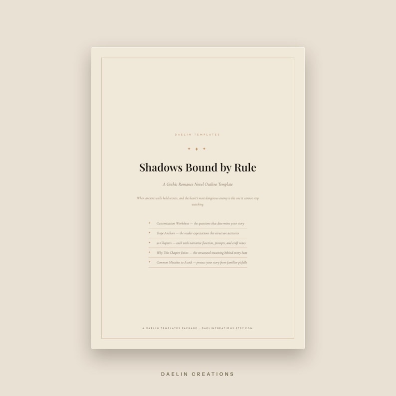 The Bloom Story Structure Planner | Gothic Romance Plot Tracker | Enemies to Lovers | Three-Act Dashboard for Dark Romance Writers image 2