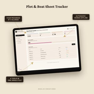 Handlungsverfolgung | Beat-Sheet-Tracker | Dashboard für Belletristikautoren | Romanplaner Bild 10