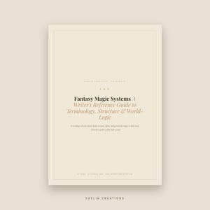 Naslagwerk voor fantasy-magiesystemen | Terminologie, regels en wereldlogica | Printbare PDF | Romanplanner | Goodnotes PDF afbeelding 2