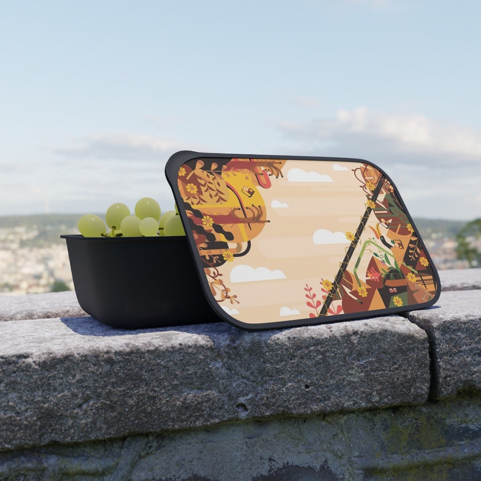 Discover PLA Bento Box with Band and Utensils