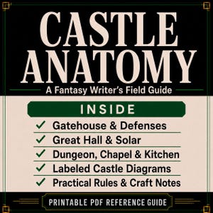 Fantasy Castle Anatomy Writer's Field Guide — Rum-för-rum-referens för skönlitterära författare bild 2