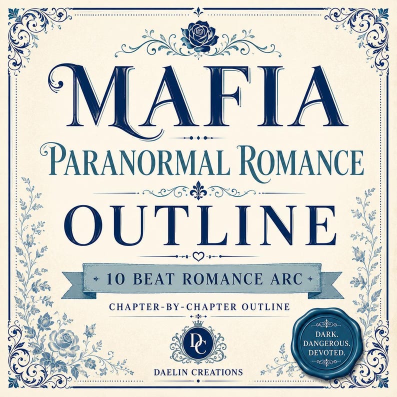 Mafia Paranormal Romance | GoodNotes Romance Arc Beat Sheet | Novel Outline | image 3