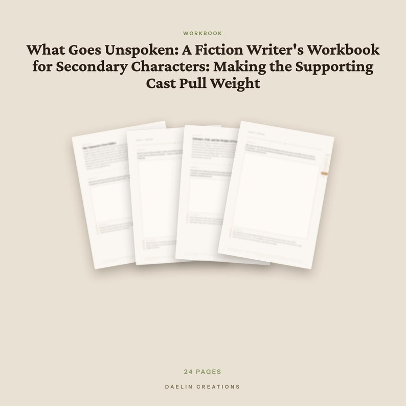 Secondary Characters Workbook for Fiction Writers — Supporting Cast Craft Exercises PDF image 4