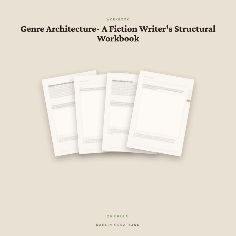 Genre Architecture Workbook | Printable PDF | Genre Conventions, Story Structure & Scene Planning | Novel Planner | Goodnotes PDF image 4