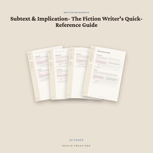 Subtext & Implikationen | Kurzanleitung | Zeigen statt Erzählen, Dialoge, Szenengestaltung | Romanplaner | Goodnotes PDF Bild 4