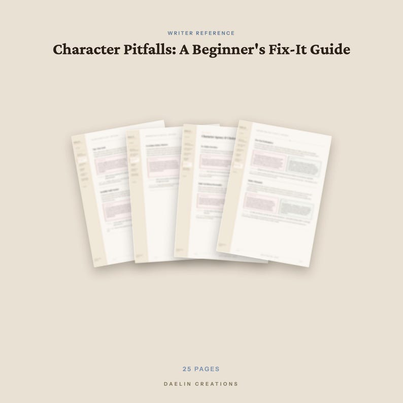 Character Pitfalls Fix-It Guide — Passive Protagonists, Flat Villains & More | Fiction Writing Reference PDF image 5