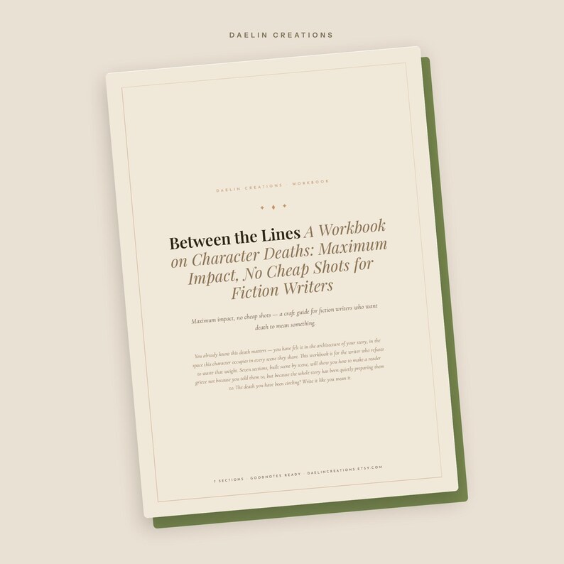 Arbeitsbuch zum Thema Charaktertod für Belletristikautoren – Schreibtechniken (PDF zum Ausdrucken), Handlungs- und Szenenleitfaden Bild 3