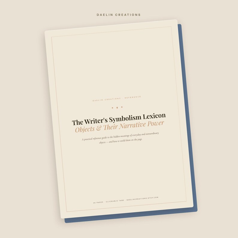 Writer's Symbolism Lexicon — Objects & Narrative Meaning | Fiction Writing Reference Guide | Symbolic Dictionary for Authors image 4