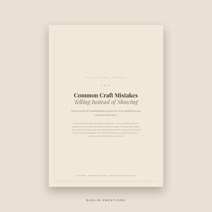 Cuaderno de ejercicios de escritura de ficción "Muestra, no cuentes" / Ejercicios de técnica narrativa / Cuaderno de ejercicios imprimible en PDF para novelistas / PDF de Goodnotes / Descarga digital imagen 2