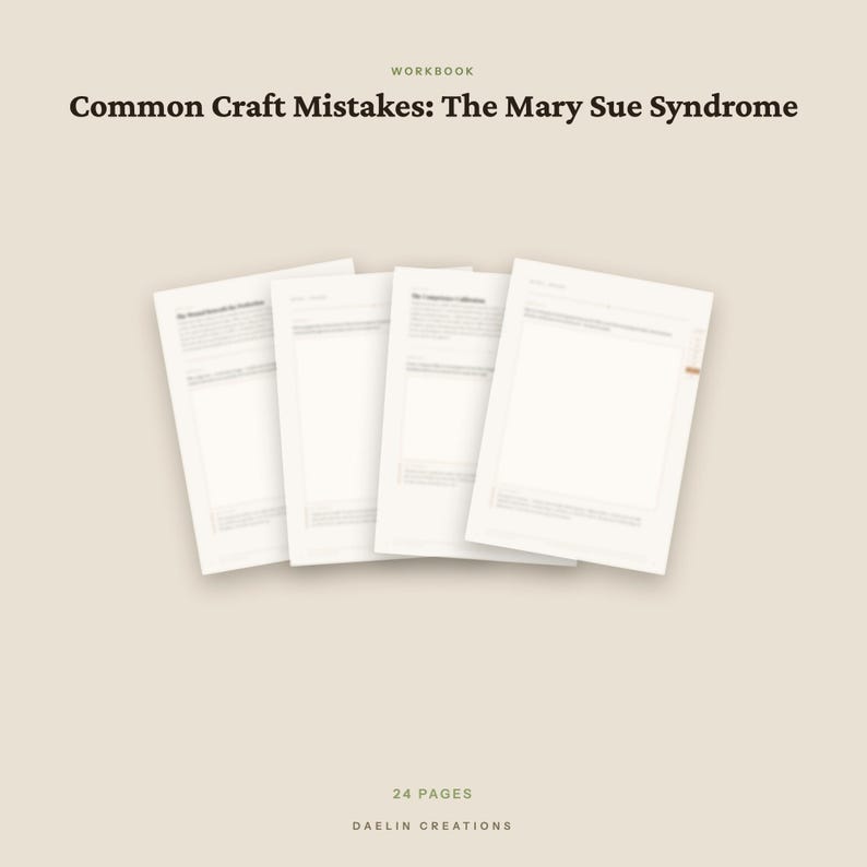 Cuaderno de ejercicios sobre el síndrome de Mary Sue / Ejercicios de escritura de ficción en PDF / Desarrollo de personajes / PDF imprimible / Descarga digital de Goodnotes imagen 4
