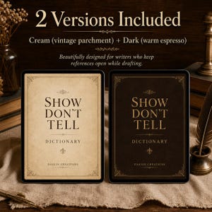 Show Dont Tell Guide for Writers, Emotions Writing Reference, List of Emotions for Fiction, GoodNotes Author Craft Tool image 8