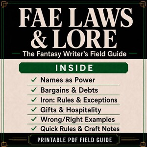 Älvregler och lore — Referensguide för fantasyförfattare | Fair Folk Bargains Namn Järnskulder Världsbyggande bild 2