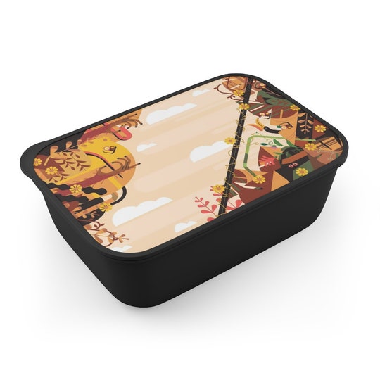 Disover PLA Bento Box with Band and Utensils