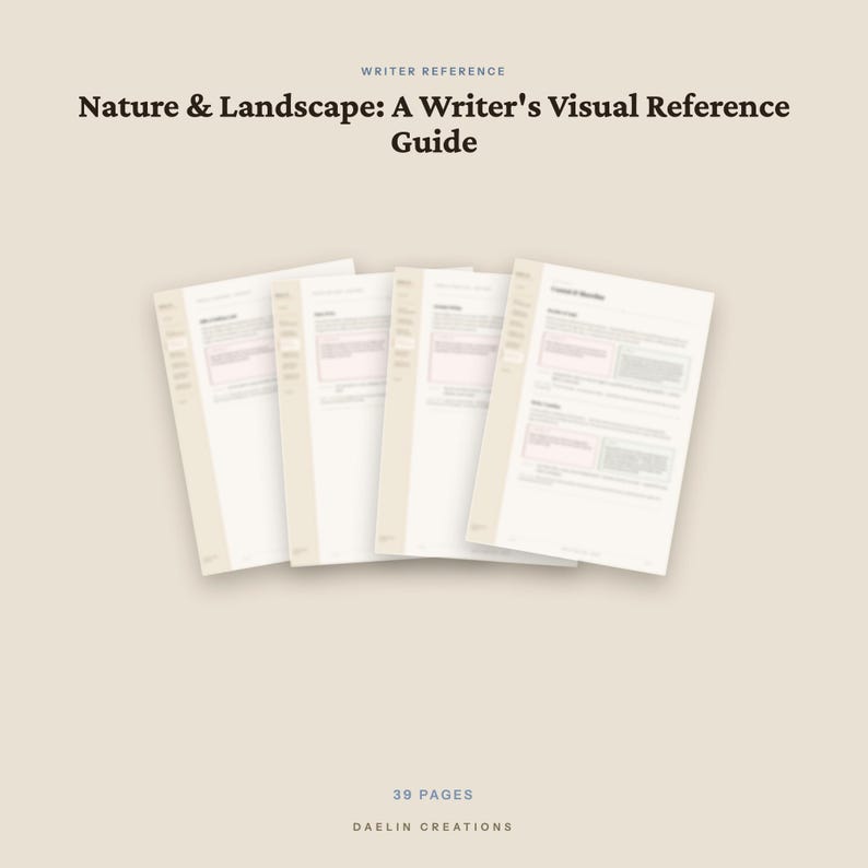 Nature & Landscape | Writer's Reference Guide | Sensory Scene-Building | Goodnotes PDF image 2