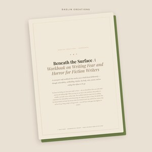 Horror Writing Workbook Printable PDF | Fiction Writing Prompts for Fear, Dread and Tension | Writer Exercises Journal image 3