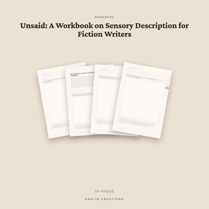 Unsaid — Werkboek voor zintuiglijke beschrijvingen voor schrijvers van duistere romantische fictie | Printbare PDF | Atmosphere & Dread Craft afbeelding 4