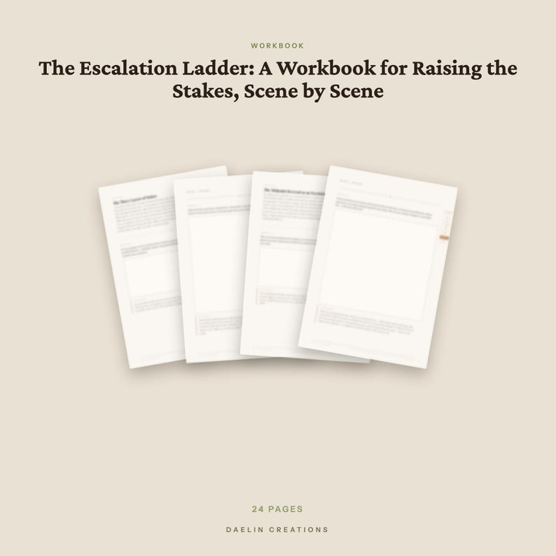 Rising Action & Stakes Escalation | Fiction Writing Workbook | Printable PDF Workbook | Goodnotes Digital Download image 4