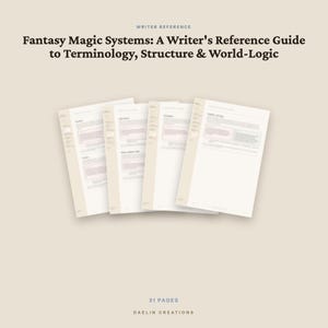 Naslagwerk voor fantasy-magiesystemen | Terminologie, regels en wereldlogica | Printbare PDF | Romanplanner | Goodnotes PDF afbeelding 4