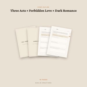 Amor Proibido - Romance Sombrio | Estrutura em Três Atos | Planejador de Romance | PDF para GoodNotes imagem 4
